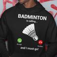 バドミントン呼び出しバドミントン愛好家面白いバドミントン選手 パーカー 面白い贈り物