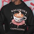 バレリーナ カプチーノ おもしろスローガン イタリアンブレイン レッド パーカー 面白い贈り物