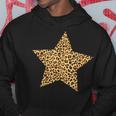 ヒョウ柄 アニマルプリント 星 パーカー 面白い贈り物