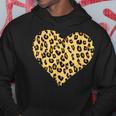 ヒョウ柄ハートデザイン ヒョウ柄 パーカー 面白い贈り物