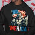 ビッグフット メリカ ロック アメリカ国旗 愛国的 7月4日 パーカー 面白い贈り物