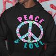 ピースアンドラブカラフルヒッピーシンボル パーカー 面白い贈り物