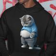 ファニー ファット 悲しい猫 アートデザイン 太った子猫 猫好き パーカー 面白い贈り物