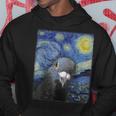ファン・ゴッホの星月夜鳩のミームペインティング パーカー 面白い贈り物