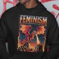 フェミニズム ドラゴン 家父長制を地面に燃やす フェミニスト パーカー 面白い贈り物