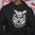 フクロウ 肖像画 アートワーク 図面 動物愛好家 アニマルプリント パーカー 面白い贈り物