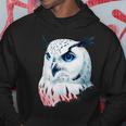 フクロウの傑作 雪フクロウ 鳥アート 動物 雪フクロウ パーカー 面白い贈り物