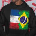 フランス ブラジルの旗 パーカー 面白い贈り物