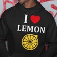 フルーツ レモン 面白いユーモア かわいい シンプル 小さなレモン I Love Lemon パーカー 面白い贈り物