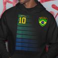 ブラジル サッカーファン ジャージ ブラジル国旗 フットボール愛好家 パーカー 面白い贈り物