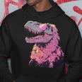 ヘアリー T-Rex パステルゴス ティラノサウルス 恐竜 サングラス パーカー 面白い贈り物