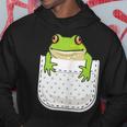ポケットに入ったカエルのシャツ 面白いカエルのtシャツ カエルの恋人 パーカー 面白い贈り物