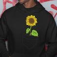 ポケットの中のひまわり ひまわり パーカー 面白い贈り物