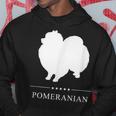 ポメラニアン 犬 ホワイト シルエット パーカー 面白い贈り物