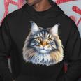 メインクーン 猫の肖像画 パーカー 面白い贈り物