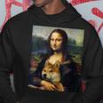 モナリサダヴィンチ プリントシャツ 柴犬とモナリサ パーカー 面白い贈り物