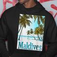 モルディブ島 ビーチ 熱帯風景 旅行 お土産 パーカー 面白い贈り物