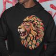 ライオン インディアン 部族 アート ネイティブアメリカン パーカー 面白い贈り物
