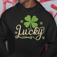 ラッキーシャムロック 四つ葉のクローバー 聖パトリックの日 パーカー 面白い贈り物