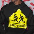 ランナー クロッシング サイン モチベーションを高める 面白い ランニング パーカー 面白い贈り物