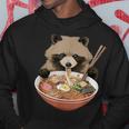ラーメンたぬき タヌキ おもしろ ユニーク 動物 アニマル 狸 漢字 麺 グラフィック イラスト アニメ パーカー 面白い贈り物
