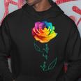 レインボー ローズ Lgbtq 花 パーカー 面白い贈り物
