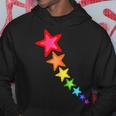 レインボーカラーの星。 パーカー 面白い贈り物