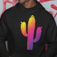 レインボーサボテン 砂漠の夕日と太陽の雰囲気 パーカー 面白い贈り物