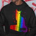 レインボー猫と本と星 Lgbt プライド パーカー 面白い贈り物