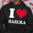 レッドハート I Love Haruka パーカー 面白い贈り物