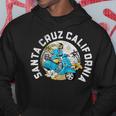 レトロ スケルトン ビーチ サンタクルーズ パーカー 面白い贈り物