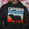 レトロ ビンテージ カピバラ かわいい 動物 パーカー 面白い贈り物