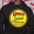 レトロ ヴィンテージ ガソリンスタンド オニールズ モーターオイル 車 バイク ガレージ パーカー 面白い贈り物