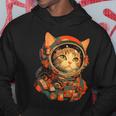 レトロ 宇宙飛行士 猫 パーカー 面白い贈り物