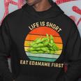 レトロライフは短く食べる 枝豆 はじめて枝豆 食べ物好き パーカー 面白い贈り物
