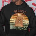 レトロリスペクトザグラウンドホッグハッピーグラウンドホッグデー2025 パーカー 面白い贈り物