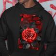 ロマンティックローズ レッド 美的 ゴシックローズ パーカー 面白い贈り物