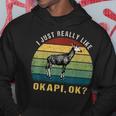 ヴィンテージレトロオカピ動物tシャツ I Just Really Like Okapi Ok パーカー 面白い贈り物
