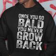 一度ハゲたらまた成長する、面白いハゲメンズ無毛デザイン パーカー 面白い贈り物