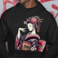 伝統的な着物のエレガントな日本の芸者のイラスト パーカー 面白い贈り物