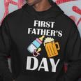 初めての父の日 ビール ミルク 新しいお父さん お父さん 若い親 パーカー 面白い贈り物