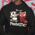 君はパンダスティックだよハイタッチのレッサーパンダとパンダ パーカー 面白い贈り物