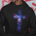 天空のシルエット信仰星銀河クリスチャンクロス パーカー 面白い贈り物