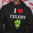 小さな野菜 セロリ ミニマリスト かわいい シンプル セロリ I Love Celery パーカー 面白い贈り物