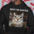 待ってよヤギの愚かな猫のミーム パーカー 面白い贈り物