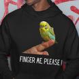 指の上のセキセイインコ 楽しいインコ セキセイインコ 鳥好きのギフト パーカー 面白い贈り物