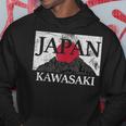 日本 カワサキ 富士山 旗 パーカー 面白い贈り物