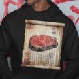 日本の伝統食品 肉 パピルス スクロールアート 和牛 パーカー 面白い贈り物