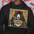 日本美術 野生動物 麺好き かわいい くま ラーメン パーカー 面白い贈り物