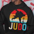 柔道投げ レトロ 日本の格闘技 柔道家 ファイター ギフト パーカー 面白い贈り物